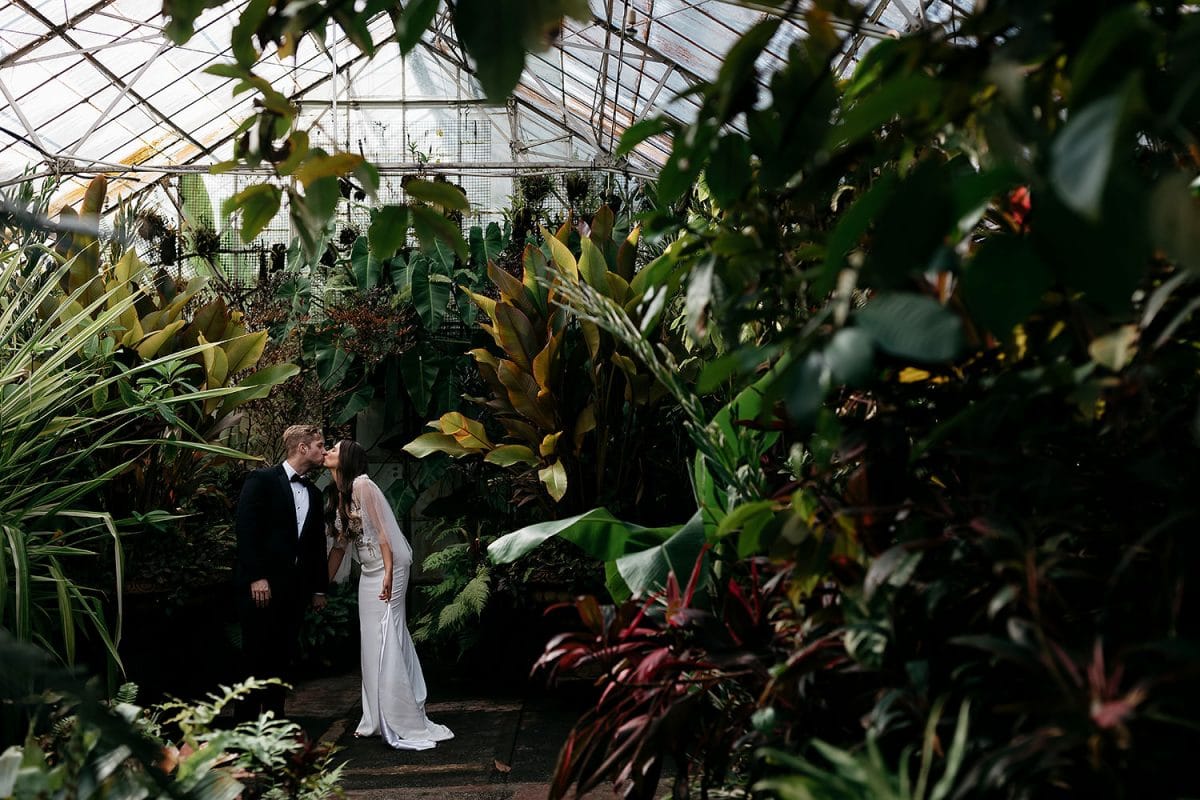 Melbourne Couple Just Married At Glasshaus Outside in Richmond